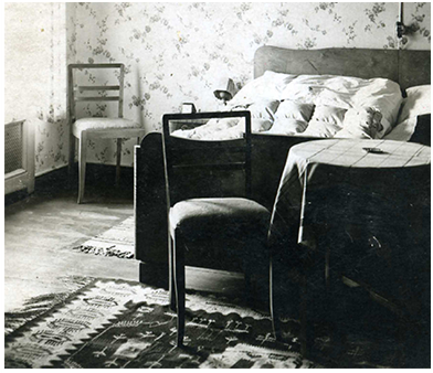 Zdjęcie pokoju z okresu wojennego